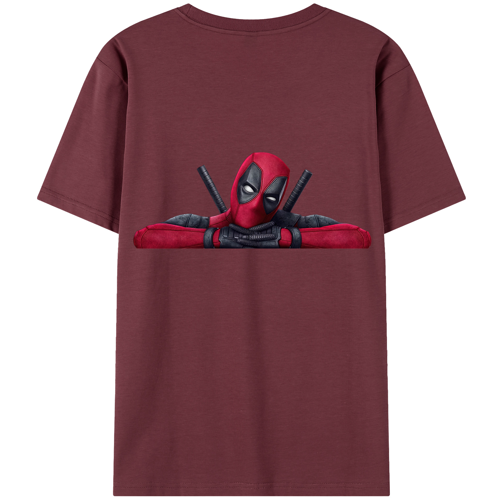 （画像用） Deadpool デッドプール 綿100％半袖Tシャツ（背面プリント）